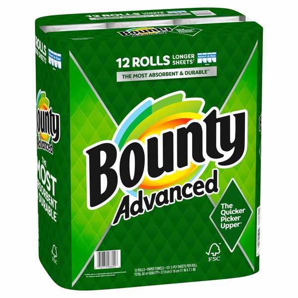 Bounty (101 sheets per roll * 12) 12=24