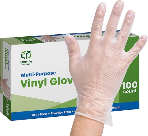 VINYL GLOVES LARGE -10*100cs
